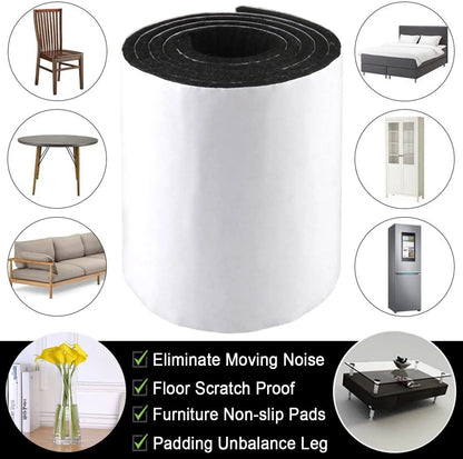2 stücke Selbst Klebstoff Fühlte Band Polyester Filz Streifen Rolle Schwarz Möbel Filz Streifen DIY Form Schiebe Pad Band Boden protector