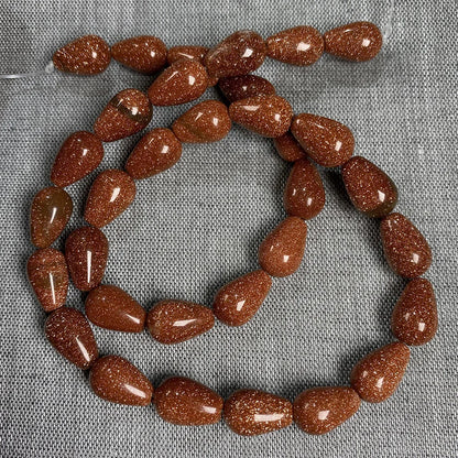 33 teile/los Natürliche Achate Perlen Runde Wasser Tropfen Form Lose Perlen für Die DIY Halskette Armbänder Länge 40cm Größe 8x12mm