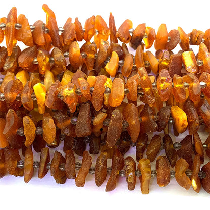 Veemake Orange Bernstein natürliche Edelsteine DIY rohes Mineral Nugget freie Form lose raue matte Perlen Schmuck Design machen 07345