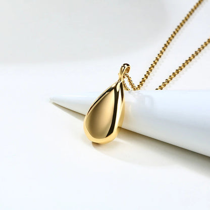 Hohe Qualität Gold Farbe Tear Drop Urnen Anhänger Halsketten Asche Sarg Für Pet Menschliches Feuerbestattung Schmuck