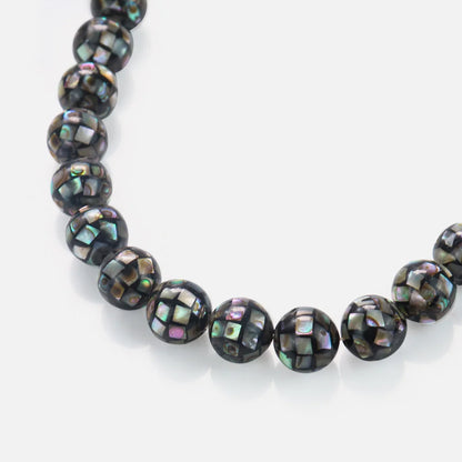 5 stücke Luxus Natürliche Abalone Sea Shell Puzzle Runde Perlen Aurora Paua DIY Handgemachte Neckalce Ohrring Armband Schmuck Finden