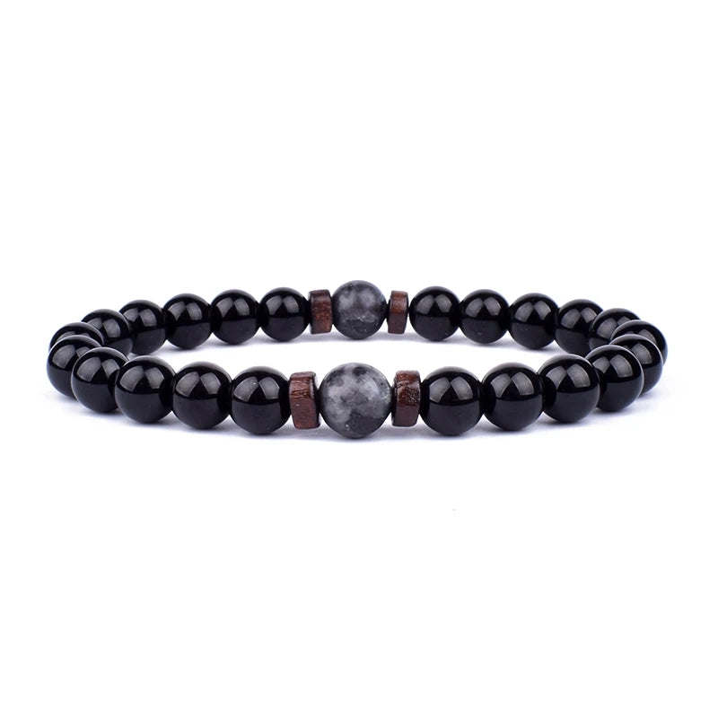 Vulkanstein-Armband für Männer, Lava-Holz, 8 mm Perlen, Armband, tibetischer Buddha, Handgelenkkette, Damen- und Herrenschmuck, Geschenk, neue Armbänder