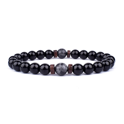 Vulkanstein-Armband für Männer, Lava-Holz, 8 mm Perlen, Armband, tibetischer Buddha, Handgelenkkette, Damen- und Herrenschmuck, Geschenk, neue Armbänder