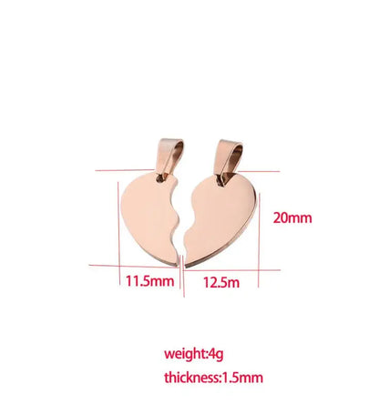 20 Stück 100 % hochglanzpolierter Edelstahl-Herz-Rohling-Puzzle-Charm-Anhänger, gebrochenes Herz, Charm-Anhänger, hochglanzpoliert, Großhandel