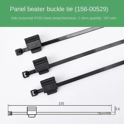 Auto große LKW-Träger Blechs chnalle abnehmbare Nylon Kabelbinder Kabelbinder mit Blech befestigungs sitz Dicke 3mm