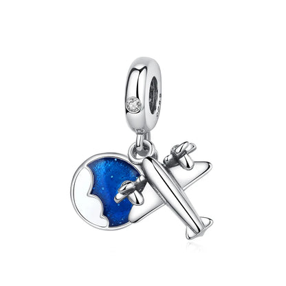 Original 100% 925 Sterling Silber Charm Bead Reise Taxi Motorrad Riesenrad Charms Fit Pandora Armbänder Frauen Diy Schmuck
