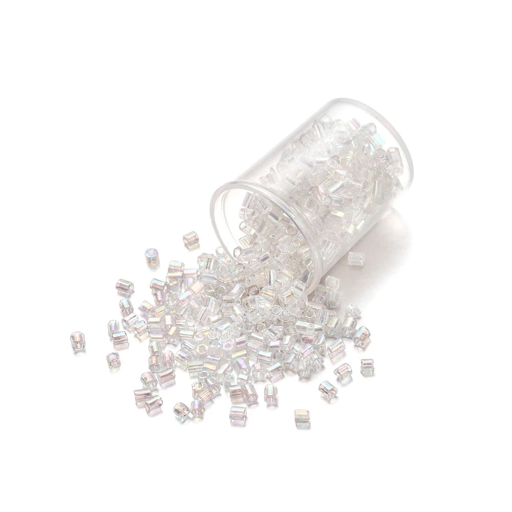 1000/1800 Stück 2 mm sechseckige tschechische Glas zylindrische lose kleine Samennadelperlen für DIY-Armbänder, Halsketten, Schmuckherstellung