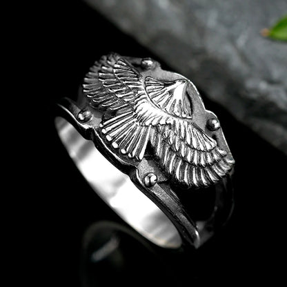 Edelstahl Männer Tier Ringe Fliegenden Adler Punk Rock Persönlichkeit für Männliche Freund Schmuck Kreativität Geschenk Anel Großhandel