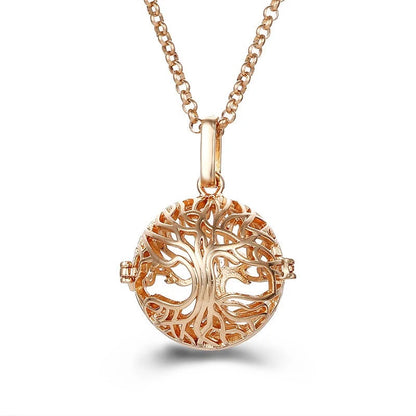 2020 beliebte Multi-Stile hohle Vintage-Halskette Schmuck Musik Ball Schwangerschaft Glocke Halskette Aroma ätherisches Öl Medaillon Anhänger