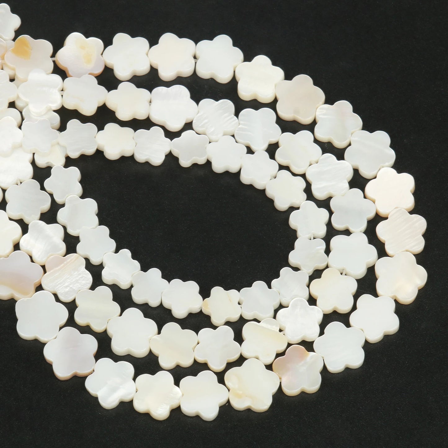 Natürliche weiße Blume, Pflaumenmuschel, Perlmutt, lose Distanzperlen für Schmuckherstellung, DIY, handgefertigtes Armband, Halskette, 6, 8, 10 mm