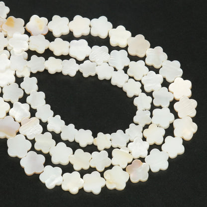 Natürliche weiße Blume, Pflaumenmuschel, Perlmutt, lose Distanzperlen für Schmuckherstellung, DIY, handgefertigtes Armband, Halskette, 6, 8, 10 mm