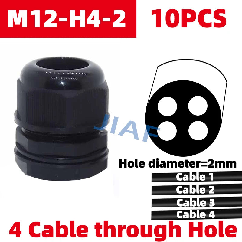 10PCS Mehr Löcher Wasserdichte Kunststoff Kabelverschraubung M20 * 1,5 Mit Abschlepplöcher M25 * 1,5 Nylonverschraubung M32 * 1,5 Schwarz Grau Dichtungsverbindung M16