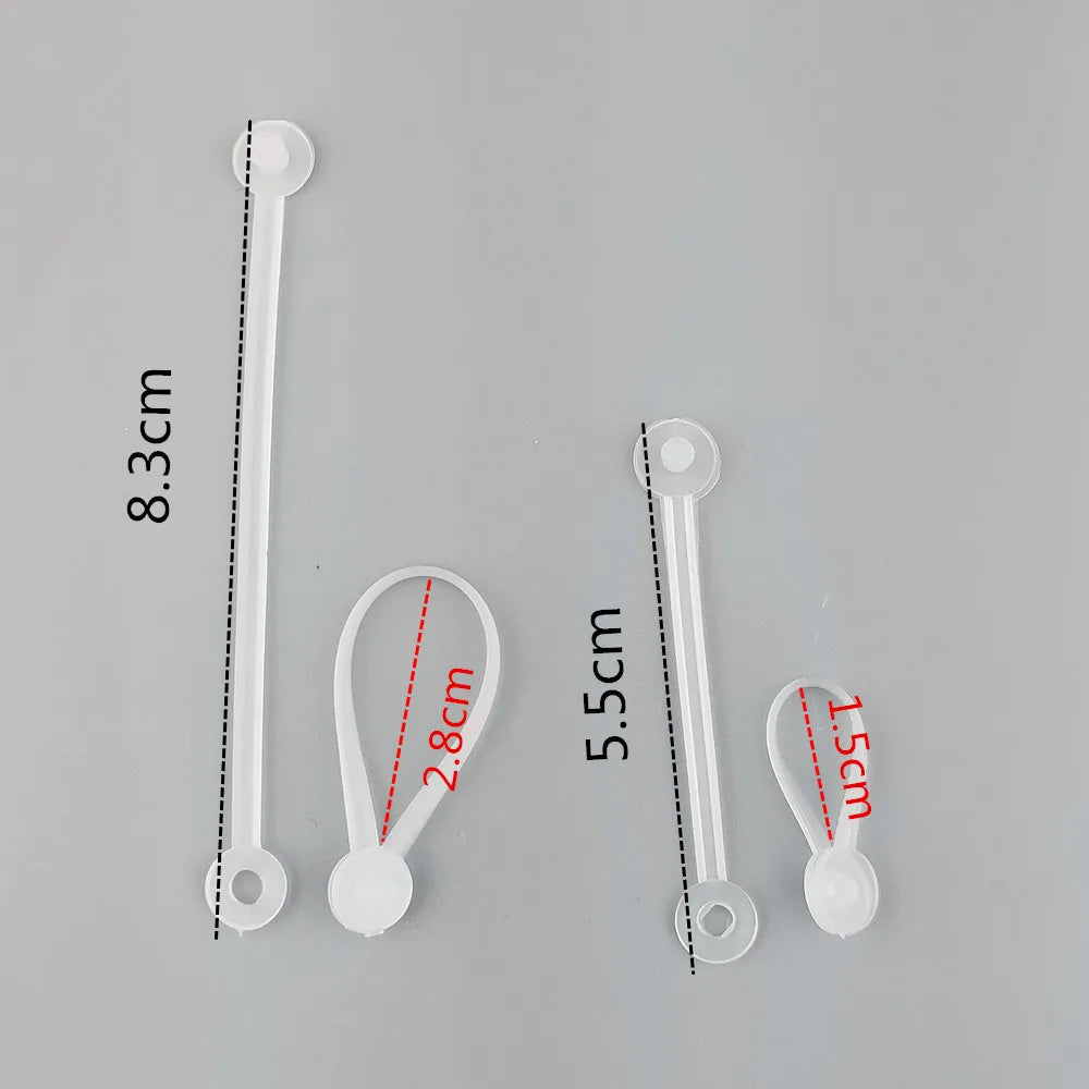 1000 stücke Kunststoff hängen Draht Ring Schnalle Lanyard Druckknopf Etikett Karte Tag Halter auf Mesh geneigten Käfig in Einzelhandel geschäften
