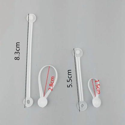 1000 stücke Kunststoff hängen Draht Ring Schnalle Lanyard Druckknopf Etikett Karte Tag Halter auf Mesh geneigten Käfig in Einzelhandel geschäften