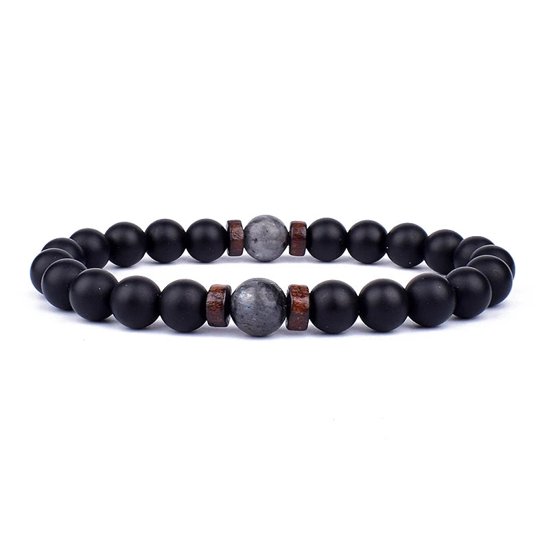 Vulkanstein-Armband für Männer, Lava-Holz, 8 mm Perlen, Armband, tibetischer Buddha, Handgelenkkette, Damen- und Herrenschmuck, Geschenk, neue Armbänder