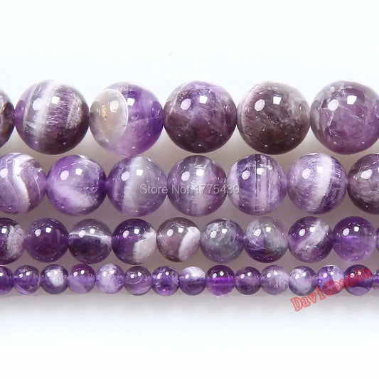 Fabrik Preis Runde Gemischte Lila Farbe Amethysten Perlen Naturstein Perlen 6 8 10 12mm Diy Armband Halskette für Schmuck Machen