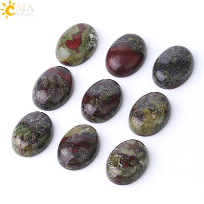 CSJA Natürlicher Drachenblutstein-Cabochon für Handarbeiten, handgefertigter Schmuck, DIY-Herstellung, ovale, lose Edelsteinperlen, 18 x 25, 30 x 40, F833