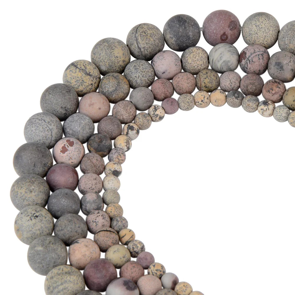 Polnische runde, mattierte Tigerauge, Türkise, Achate, Natursteinperlen, Amazonit, lose Perlen für die Herstellung von Armbandschmuck