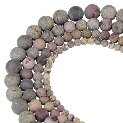 Polnische runde, mattierte Tigerauge, Türkise, Achate, Natursteinperlen, Amazonit, lose Perlen für die Herstellung von Armbandschmuck