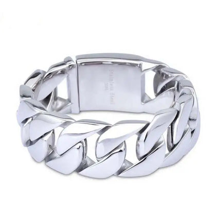20/26/31MM 316L Edelstahl Curb Kubanisches Armband Riesige Schwere Silber Farbe Ton Schmuck Herren Frauen Biker Bike Kette Armbänder