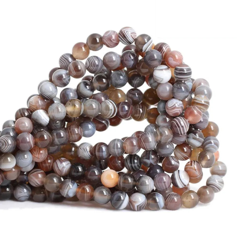 5a Stein perlen Botswana Sardonyx Achate runde lose Perlen 4 6 8 10 12mm 15 "für Schmuck herstellung DIY Armbänder Zubehör