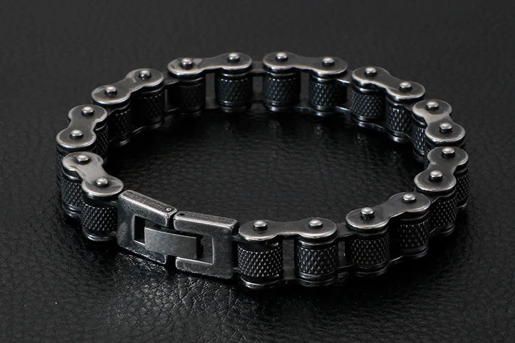 Retro Schwere Bürste Edelstahl Motorrad Kette Armband 11/13 MM Breite Herren Frauen Bike Biker Armbänder Hip-Hop Schmuck 19-23 cm