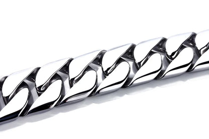 20/26/31MM 316L Edelstahl Curb Kubanisches Armband Riesige Schwere Silber Farbe Ton Schmuck Herren Frauen Biker Bike Kette Armbänder
