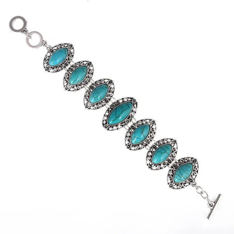 LOVBEAFAS Mode Ethnische Böhmische Armbänder & Armreifen Für Frauen Rot Blau Stein Vintage Strand Boho Einstellbare Armbänder Schmuck