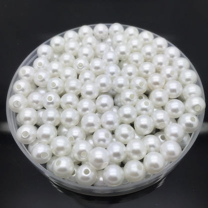 4mm-20mm Weiß Elfenbein Imitation Perlen Runde Perle Spacer Lose Perlen DIY Schmuck Machen Halskette Armband Ohrringe zubehör