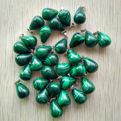 Mode verschiedene gemischte Naturstein Wassertropfen Anhänger Charms DIY Halsketten Schmuck Zubehör machen 50 teile/los Großhandel