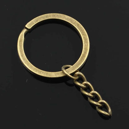 10 stücke Schlüssel Ring Kette 3 Farben Gold Bronze Silber Farbe 30mm Runde Split Metall Schlüssel Kette DIY Schlüsselbund schlüsselanhänger Großhandel