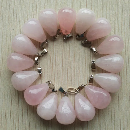Mode verschiedene gemischte Naturstein Wassertropfen Anhänger Charms DIY Halsketten Schmuck Zubehör machen 50 teile/los Großhandel