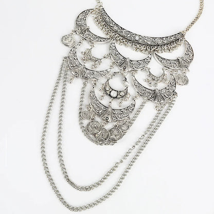 Collares Boho Maxi Choker Collier Femme Halskette Geometrische Kette Münze Vintage Colar Aussage Böhmische Halskette Frauen Schmuck