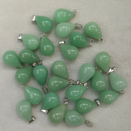 Mode verschiedene gemischte Naturstein Wassertropfen Anhänger Charms DIY Halsketten Schmuck Zubehör machen 50 teile/los Großhandel