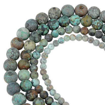 Polnische runde, mattierte Tigerauge, Türkise, Achate, Natursteinperlen, Amazonit, lose Perlen für die Herstellung von Armbandschmuck