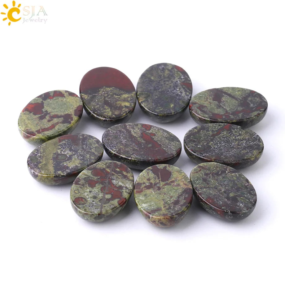 CSJA Natürlicher Drachenblutstein-Cabochon für Handarbeiten, handgefertigter Schmuck, DIY-Herstellung, ovale, lose Edelsteinperlen, 18 x 25, 30 x 40, F833