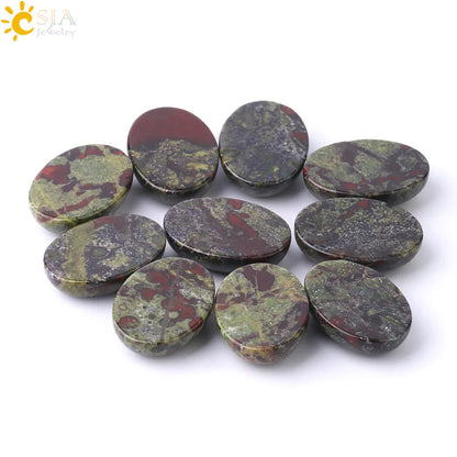 CSJA Natürlicher Drachenblutstein-Cabochon für Handarbeiten, handgefertigter Schmuck, DIY-Herstellung, ovale, lose Edelsteinperlen, 18 x 25, 30 x 40, F833