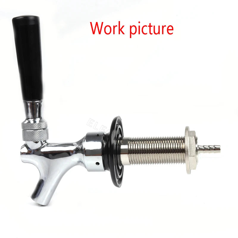 Bier Wasserhahn Schaft 100mm Mit Nippel Kupfer Nickel Beschichtung, Lange Bier Nippel Schaft Brauen Bier Abgabe