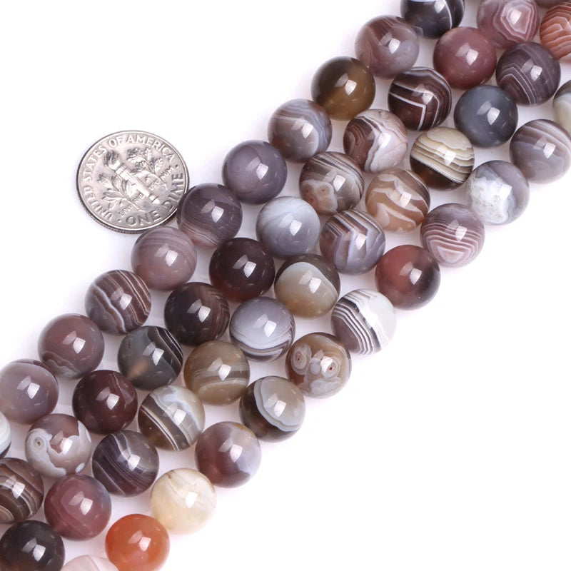 5a Stein perlen Botswana Sardonyx Achate runde lose Perlen 4 6 8 10 12mm 15 "für Schmuck herstellung DIY Armbänder Zubehör