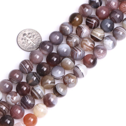 5a Stein perlen Botswana Sardonyx Achate runde lose Perlen 4 6 8 10 12mm 15 "für Schmuck herstellung DIY Armbänder Zubehör