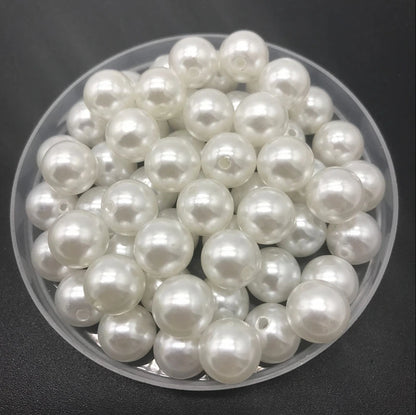 4mm-20mm Weiß Elfenbein Imitation Perlen Runde Perle Spacer Lose Perlen DIY Schmuck Machen Halskette Armband Ohrringe zubehör