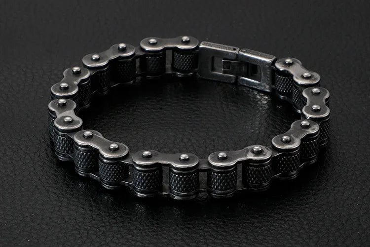Retro Schwere Bürste Edelstahl Motorrad Kette Armband 11/13 MM Breite Herren Frauen Bike Biker Armbänder Hip-Hop Schmuck 19-23 cm