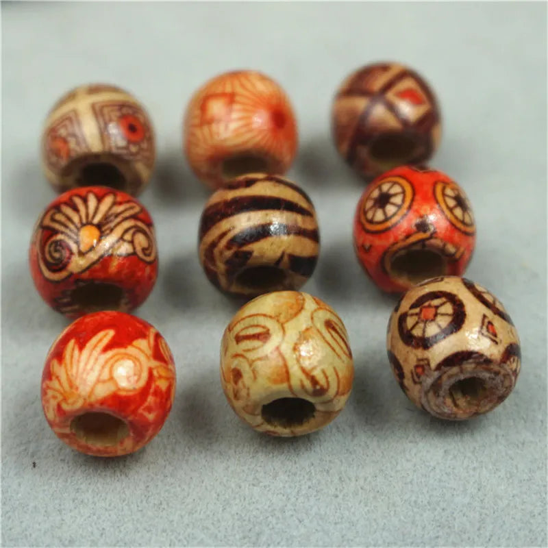 Louleur Hohe Qualität Vintage Natürliche Große Loch Holz Perlen Für Halskette Armband Charms für Diy Schmuck Machen Haar Zubehör