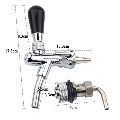 Bier tap wasserhahn Einstellbar Wasserhahn mit chrom überzug Flow Control bier wasserhahn Homebrew, der tap