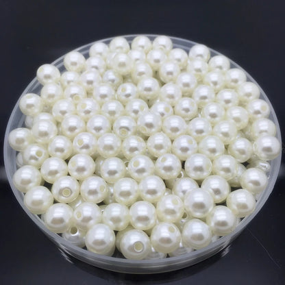 4mm-20mm Weiß Elfenbein Imitation Perlen Runde Perle Spacer Lose Perlen DIY Schmuck Machen Halskette Armband Ohrringe zubehör