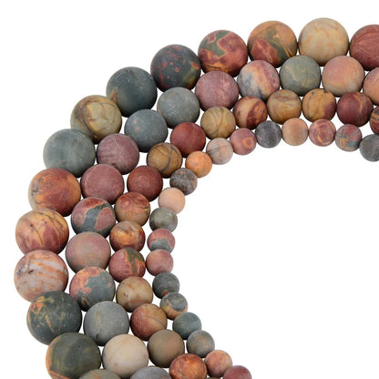 Polnische runde, mattierte Tigerauge, Türkise, Achate, Natursteinperlen, Amazonit, lose Perlen für die Herstellung von Armbandschmuck