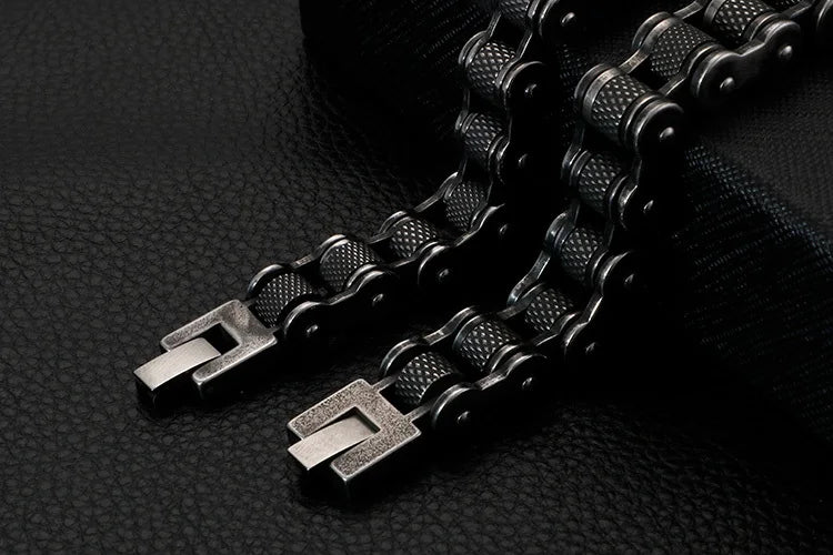 Retro Schwere Bürste Edelstahl Motorrad Kette Armband 11/13 MM Breite Herren Frauen Bike Biker Armbänder Hip-Hop Schmuck 19-23 cm