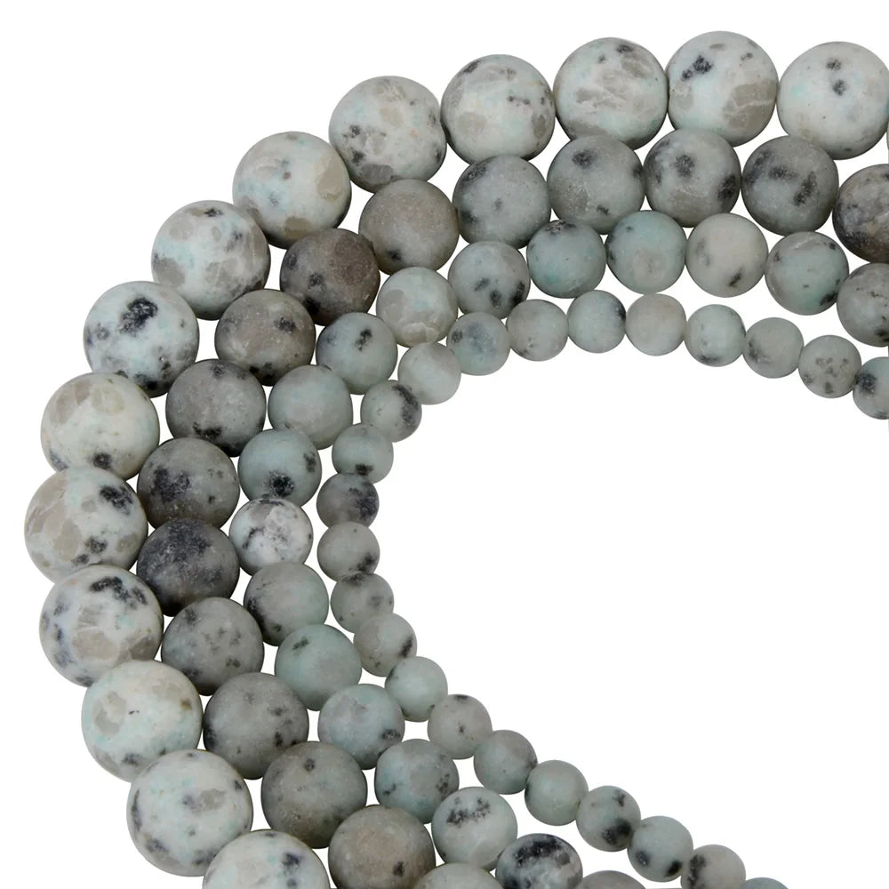 Polnische runde, mattierte Tigerauge, Türkise, Achate, Natursteinperlen, Amazonit, lose Perlen für die Herstellung von Armbandschmuck