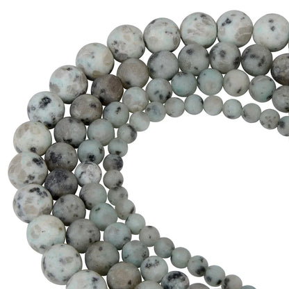 Polnische runde, mattierte Tigerauge, Türkise, Achate, Natursteinperlen, Amazonit, lose Perlen für die Herstellung von Armbandschmuck