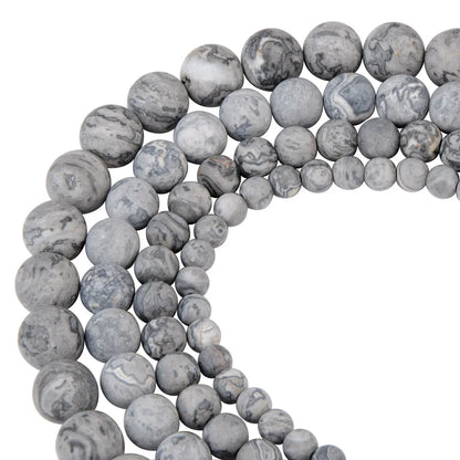 Polnische runde, mattierte Tigerauge, Türkise, Achate, Natursteinperlen, Amazonit, lose Perlen für die Herstellung von Armbandschmuck
